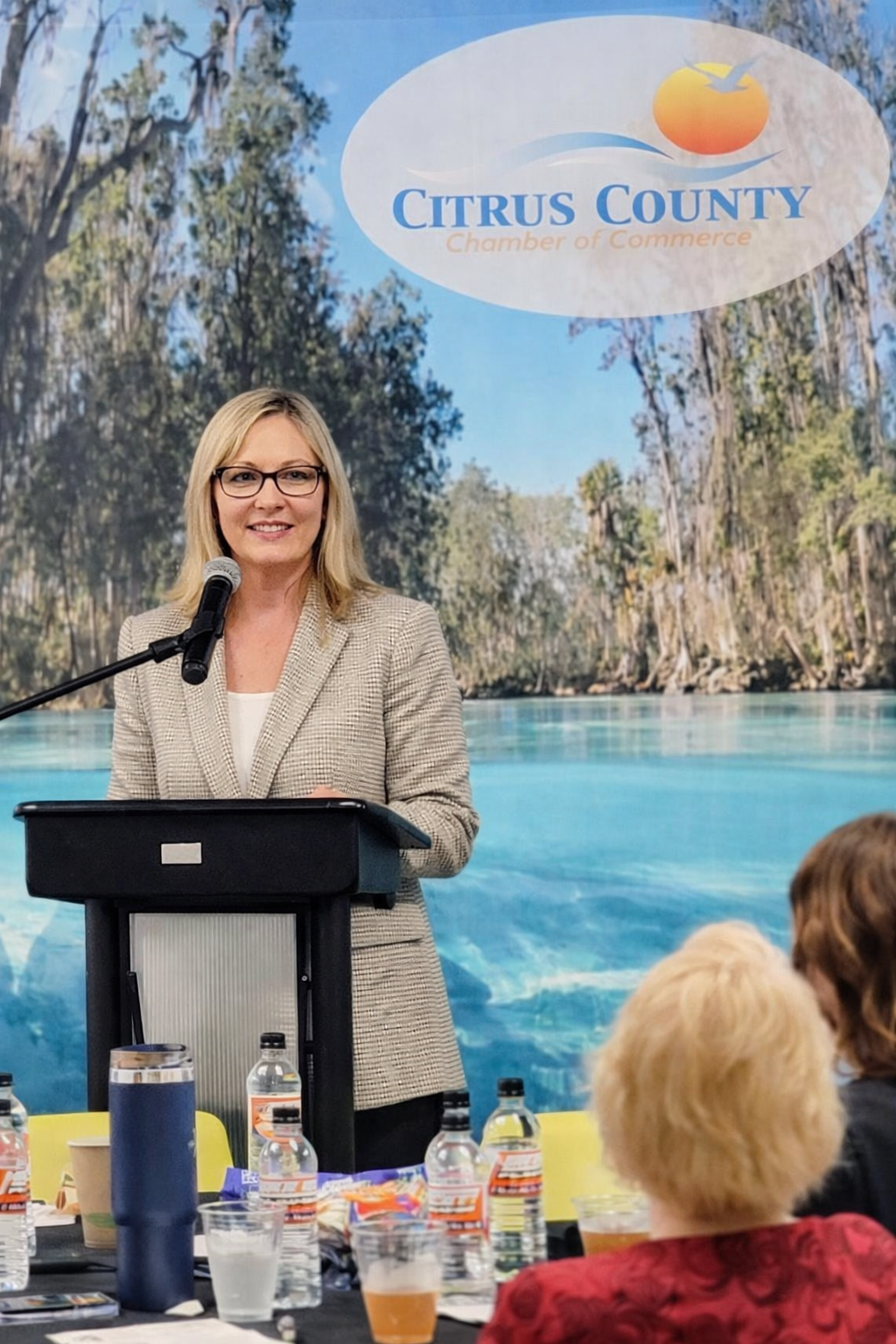 Stacey working in the community